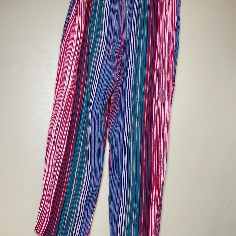 Splendid Rainbow Stripe Wide Leg Lounge Pants